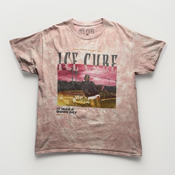 Ice Cube Other - Ice Cube It Was A Good Day L Distressed Pink Tie Dye Vintage Style Rap T-Shirt